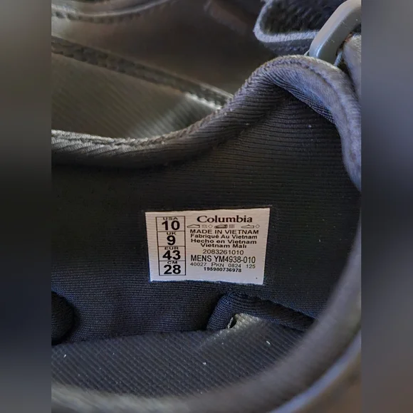 Columbia Mens' Black Sport Sandals - Breathable Open-Toe Comfort - Picture 5 of 9